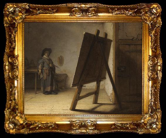 framed  REMBRANDT Harmenszoon van Rijn The Artist in his studion (mk33), ta009-2